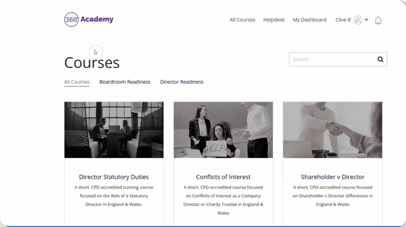 Board-Academy-Dashboard director academy dashboard